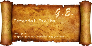 Gerendai Etelka névjegykártya